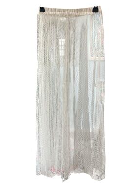 Wild Honey White Sheer Geometric Lace like maxi skirt